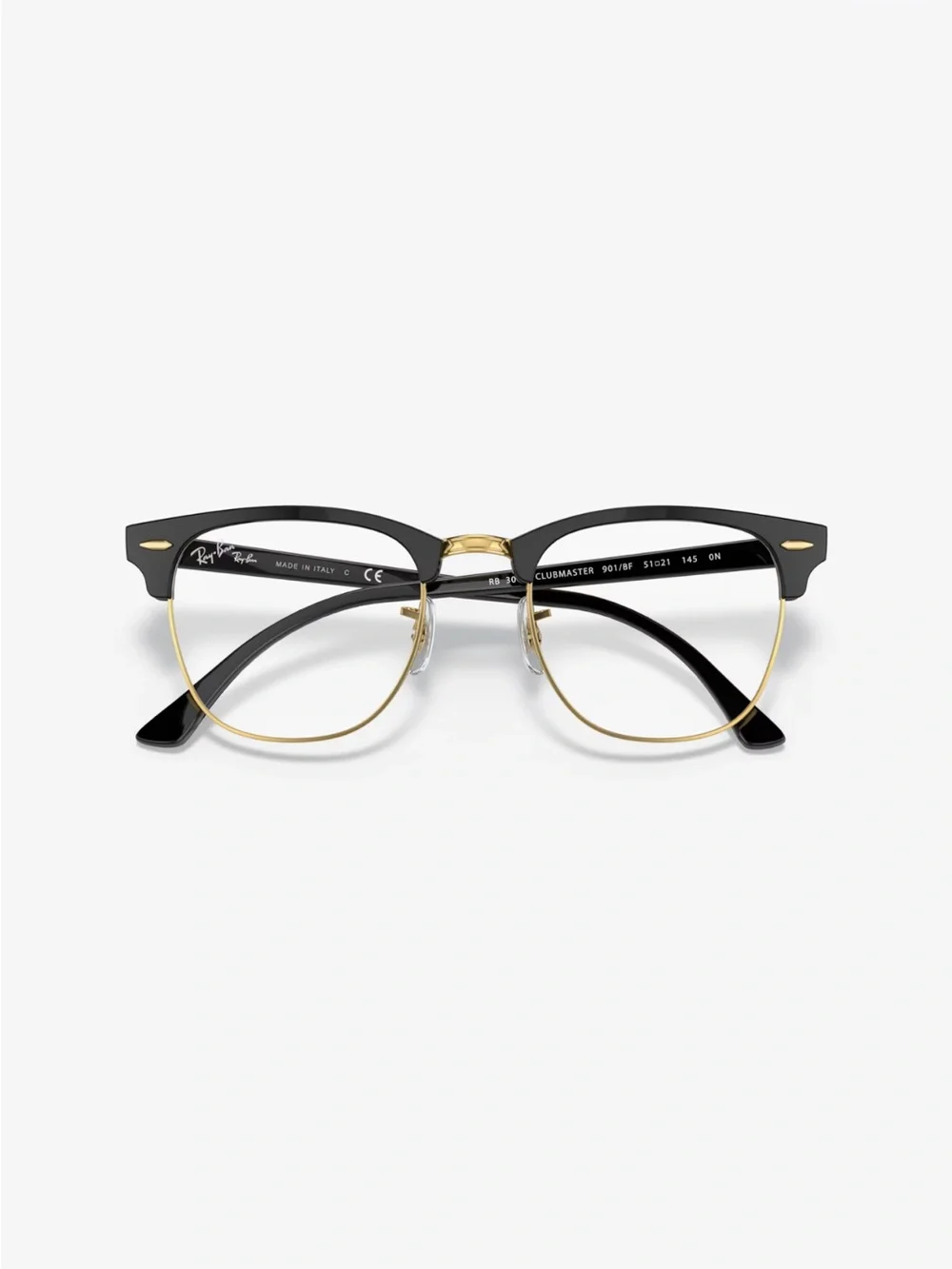 Ray-Ban Clubmaster Glasses in Black and Gold